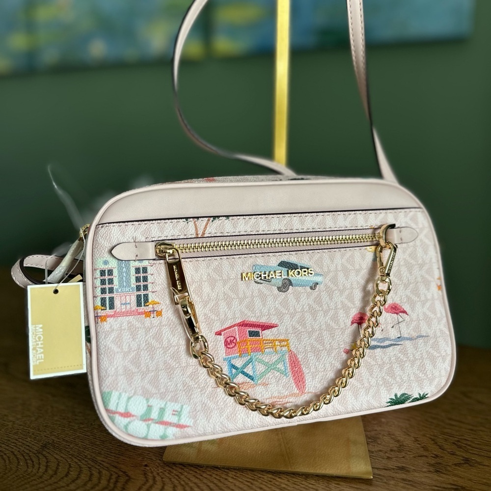 NWT！NEW！Michael Kors JET SET Large Chain Crossbody Limited Edition Miami WOmen
